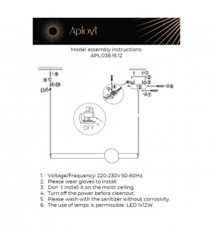 Светильник подвеснойAploytAPL.038.16.12-foto14