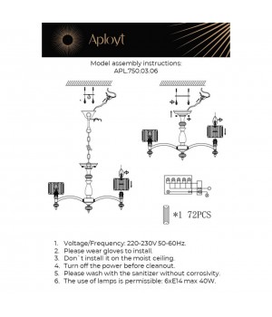 Люстра подвеснаяAploytAPL.750.03.06-foto18