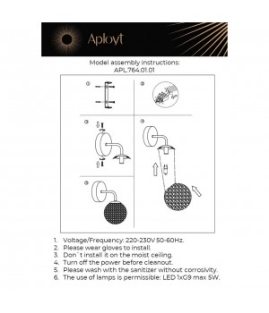 Светильник настенный (Бра)AploytAPL.764.01.01-foto15