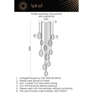 Люстра подвеснаяAploytAPL.048.03.102-foto14