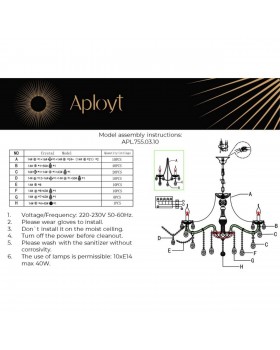 Люстра подвеснаяAploytAPL.755.03.10-foto20