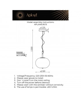 Светильник подвеснойAploytAPL.646.06.15-foto2