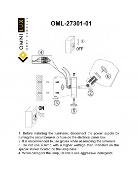 Светильник настенный (Бра)OmniluxOML-27301-01-foto5