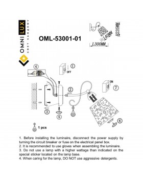 Светильник настенный (Бра)OmniluxOML-53001-01-foto3
