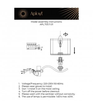 Светильник настенный (Бра)AploytAPL.703.11.01-foto20