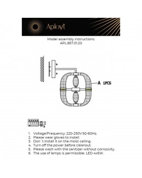 Светильник настенный (Бра) Aployt APL.857.01.20-foto2