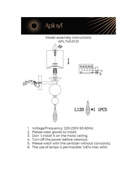 Светильник настенный (Бра)AploytAPL.743.01.01-foto15