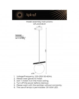 Светильник подвеснойAploytAPL.643.06.01-foto12