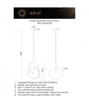 Светильник подвеснойAploytAPL.044.06.08-foto12