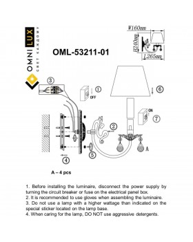 Светильник настенный (Бра)OmniluxOML-53211-01-foto10