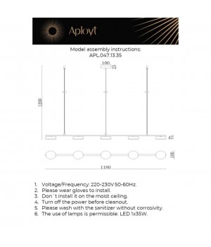 Люстра подвеснаяAploytAPL.047.13.35-foto12