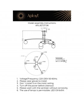 Люстра потолочнаяAploytAPL.621.07.06-foto21