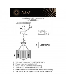 Люстра подвеснаяAploytAPL.809.03.04-foto3
