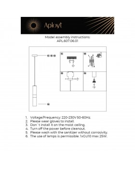 Светильник подвеснойAploytAPL.607.06.01-foto10