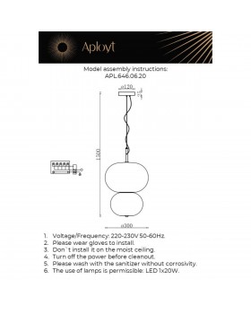 Светильник подвеснойAploytAPL.646.06.20-foto2