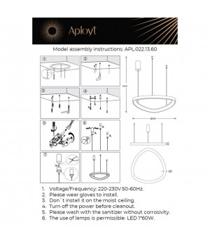 Люстра подвеснаяAploytAPL.022.13.60-foto15
