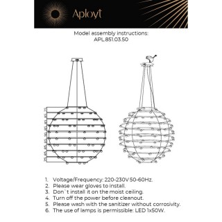 Люстра подвесная Aployt APL.851.03.50-foto2