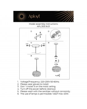 Светильник подвеснойAploytAPL.305.16.01-foto12