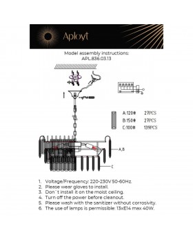 Люстра подвеснаяAploytAPL.836.03.13-foto18