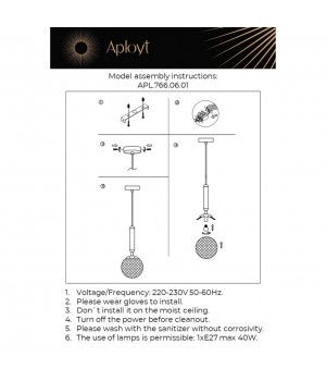 Светильник подвеснойAploytAPL.766.06.01-foto12