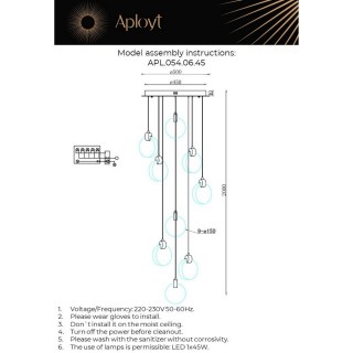 Светильник подвеснойAploytAPL.054.06.45-foto14