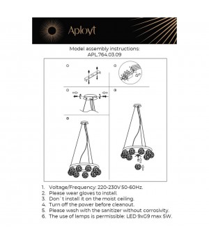 Люстра подвеснаяAploytAPL.764.03.09-foto18