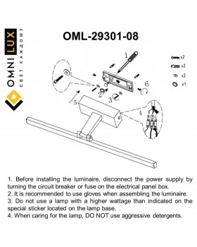 Светильник настенный (Бра)OmniluxOML-29301-08-foto8