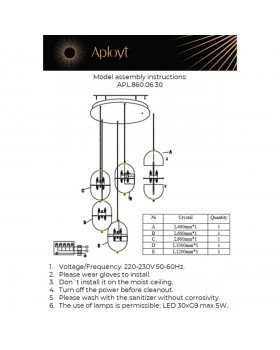 Люстра потолочная Aployt APL.860.06.30-foto2