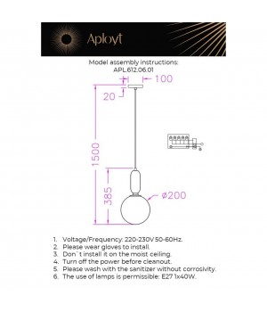 Светильник подвеснойAploytAPL.612.06.01-foto12