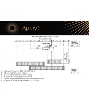 Люстра подвеснаяAploytAPL.026.03.100-foto3