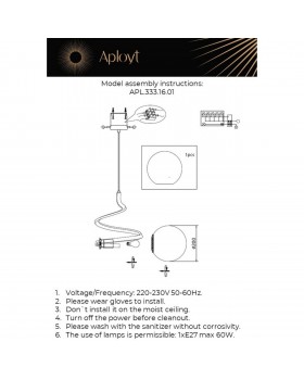 Светильник подвесной Aployt APL.333.16.01-foto2