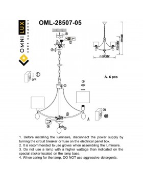Люстра подвеснаяOmniluxOML-28507-05-foto11