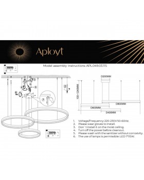 Люстра подвеснаяAploytAPL.049.03.115-foto16