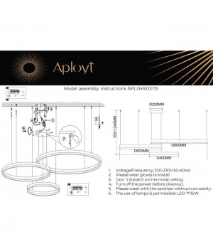 Люстра подвеснаяAploytAPL.049.03.115-foto16