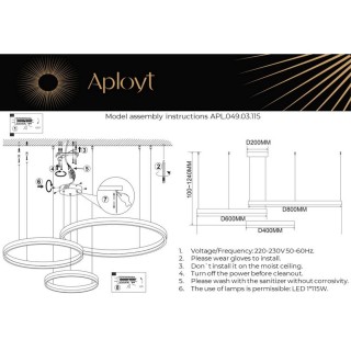 Люстра подвеснаяAploytAPL.049.03.115-foto16
