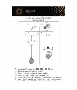 Светильник подвеснойAploytAPL.302.06.01-foto12