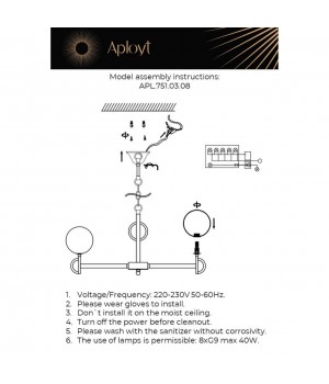 Люстра подвеснаяAploytAPL.751.03.08-foto16