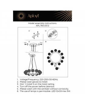 Люстра подвеснаяAploytAPL.764.03.12-foto18