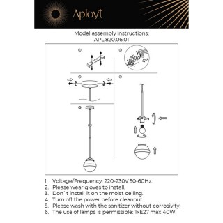 Светильник подвеснойAploytAPL.820.06.01-foto12