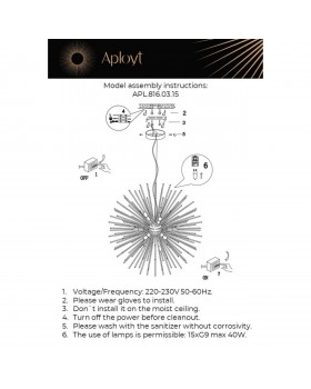 Люстра подвеснаяAploytAPL.816.03.15-foto10