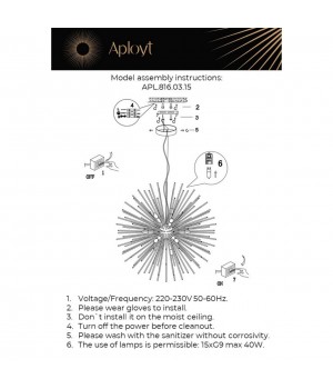 Люстра подвеснаяAploytAPL.816.03.15-foto10