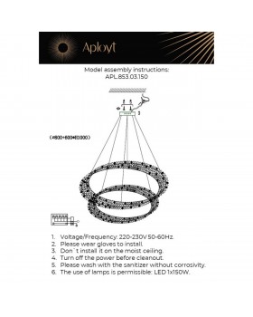 Люстра потолочная Aployt APL.853.03.150-foto2