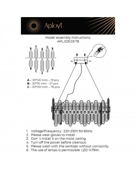 Люстра подвеснаяAploytAPL.029.03.78-foto19