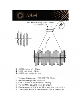 Люстра подвеснаяAploytAPL.825.03.12-foto16