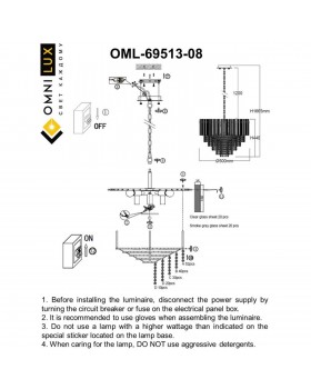 Люстра подвеснаяOmniluxOML-69513-08-foto13