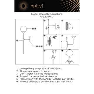 Светильник настенный (Бра)AploytAPL.908.01.01-foto14