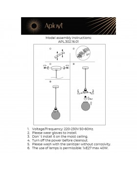 Светильник подвеснойAploytAPL.302.16.01-foto12