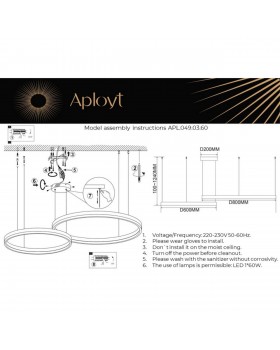 Люстра подвеснаяAploytAPL.049.03.60-foto15