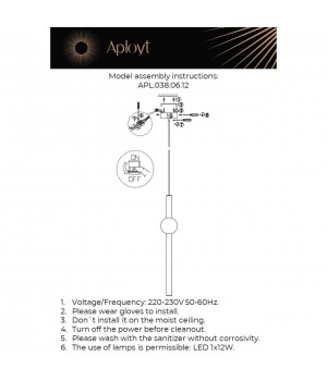 Светильник подвеснойAploytAPL.038.06.12-foto13