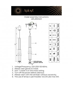 Светильник подвеснойAploytAPL.616.16.01-foto11